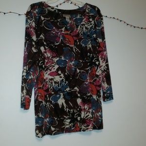 Chico's 3 floral tee EUC